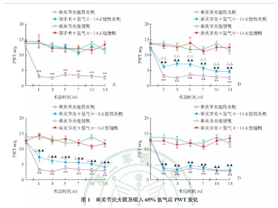 氢气吸入改善关节炎