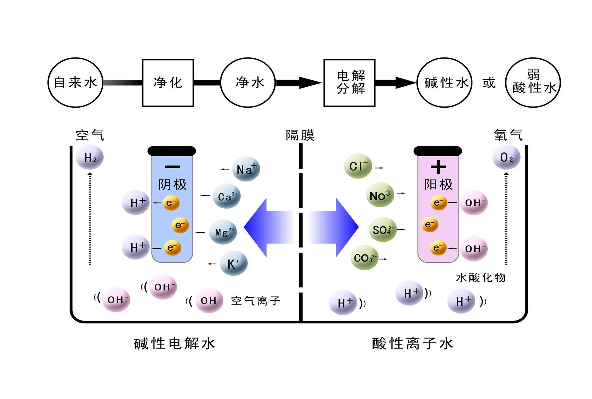 氢气电解水反应