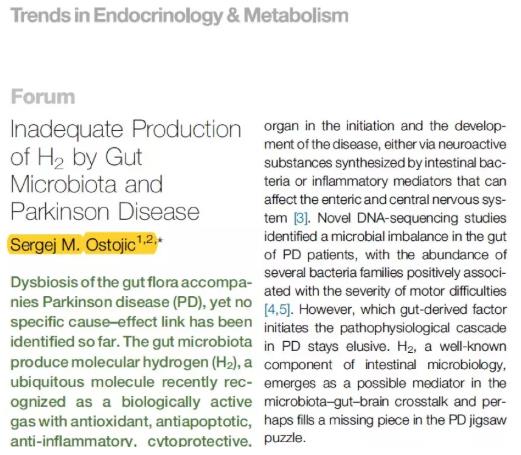 肠道产氢气不足，患帕金森病！